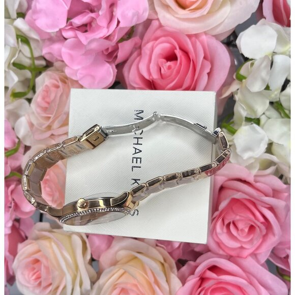 Michael Kors Womens Rose Gold-Tone Diamond WATCH Designer Sleek ICONIC Mk6928 - Picture 6 of 13